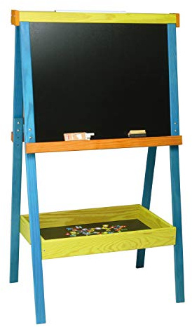 JEUJURA - Grand Tableau Multifonctions en Bois - Tableau Enfant 3 Ans -8765 | 120x54cm - Face Craie et Face Blanche Magnétique - Lettres Aimantées et Accessoires - Jeu Imitation - Fabriqué en France