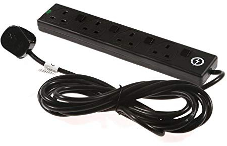 SMJ s4wi5 C – 4skt 5 m avec Interrupteur Parasurtenseur individuellement pour Noir