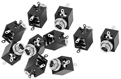 sourcing map 10Stk. 3 Klemme 3.5mm Buchse DC Audio Klinkenbuchse Leiterplatten Steckdose de