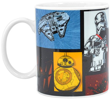 Star Wars Episode 7 Retro 11oz Mug - Millenium Falcon BB-8 Captain Phasma