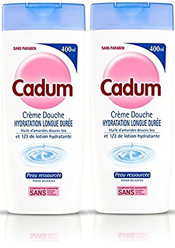 Cadum shower cream moisturizing long term to sweet almond oil organic - 400 ml - set of 2