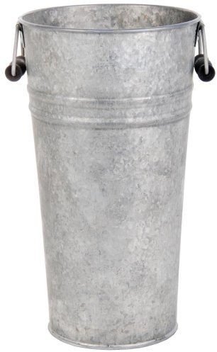 Fallen Fruits OZ33 Large Old Zinc Vase, Silver, Number: 1 Item, 18.600000000000001 x 16.399999999999999 x 30 cm