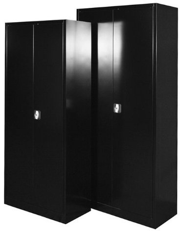 Set Angebot 2X Flügeltürenschränke komplett montiert 1x 195x92x42cm und 1x 180x80x38cm je Schrank mit 4 Fachböden Metallschrank abschließbar Lagerschrank Aktenschrank