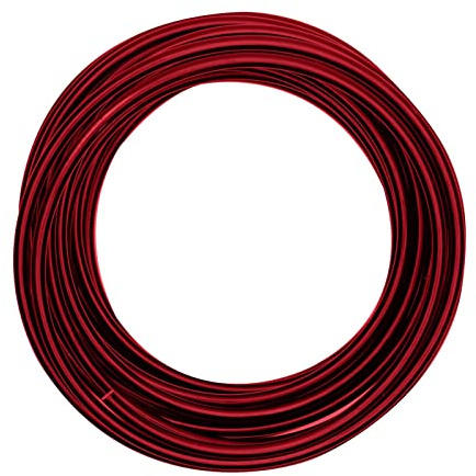 Vaessen Creative Basteldraht und Schmuckdraht 10 m x 5 mm Rot – Flexibler Draht zum Basteln für Blumenkranz, Scmuckherstellung und Modellbau