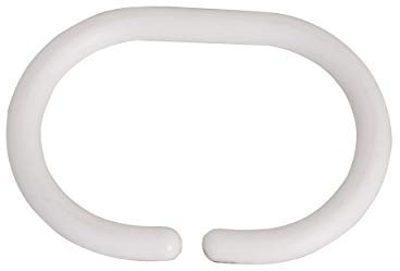 MSV Lot de 12 Anneaux pour Rideaux de Douche Blanc