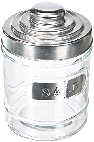 Excelsa Trix Set 3 Barattoli: Sale, caffè e Zucchero, Vetro, Alluminio, capacità: 0,72 Litri