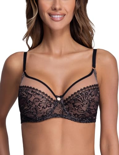 Ava 1396 Élégant Soutien-Gorge Non-Rembourré Broderies – Fabriqué en UE