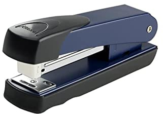 Rexel Meteor Half Strip Stapler, 20 Sheet Capacity, Uses 24/6 and 26/6 Staples, Metal Body, Blue, 2100020