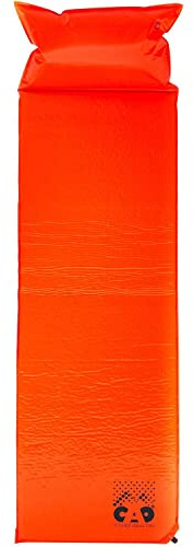 Cao Camping - Materassino autogonfiante, Arancione, 3x183x51 cm