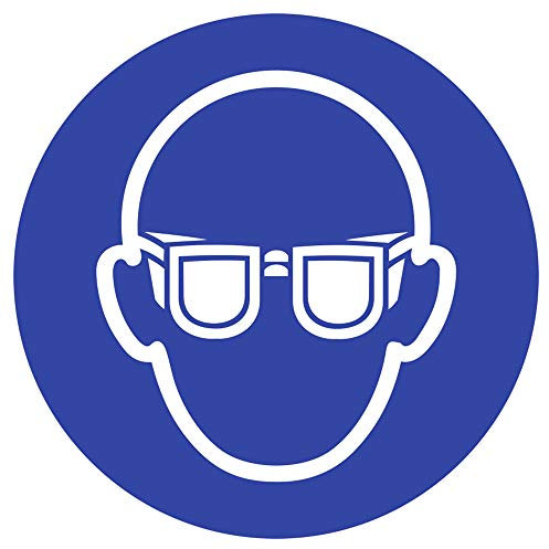 Aufkleber Augenschutz benutzen nach ISO 7010 20cm Ø Folie gemäß ISO 7010, M004