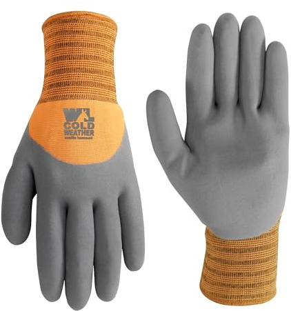 Wells Lamont Men's Cold Weather Work Gloves - Latex Coating - Thermal Knit for Warmth - Elastic Knit Wrist - Cold Weather Warehouse and Outdoor Projects - Extra Large (555XL)