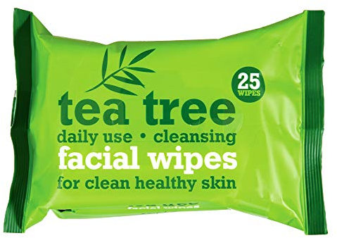 Tea Tree Daily Use Cleansing Facial Face Make Up Wipes (6 x 25 Packs)