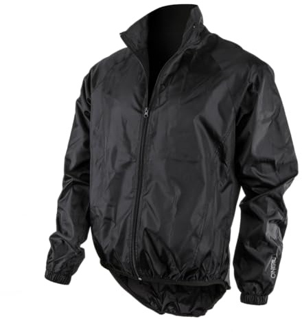 O'NEAL | Mountainbike-Jacke | MTB Mountainbike DH Downhill FR Freeride | Wasserdicht, atmungsaktiv, Windbreaker- Jacke | Breeze Rain Jacket | Erwachsene | Schwarz | Größe M