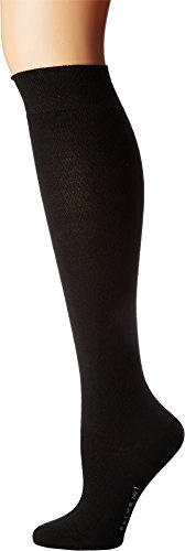 FALKE dam Knästrumpor No. 1 Finest W Kh kashmir lång enfärgat 1 par, Svart Black 3009, 39-40