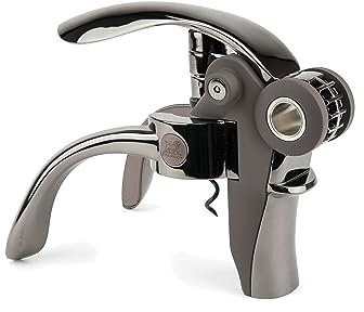 PEUGEOT - Hebelkorkenzieher Baltaz mit Folienschneider - Metall mit angerautem ABS-Finish - Braun - 10 Jahre Garantie Weinliebhaber