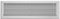 Linear-Lamellengitter Aluminium 220 x 80 mm Lüftungsgitter
