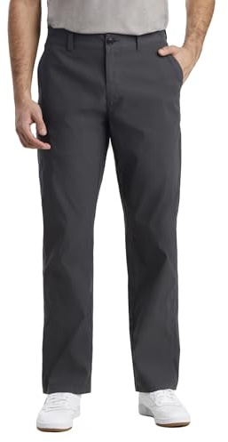 UNIONBAY mens Rainier Lightweight Comfort Travel Tech Chino Hiking Pants, Charcoal, 36W x 30L US