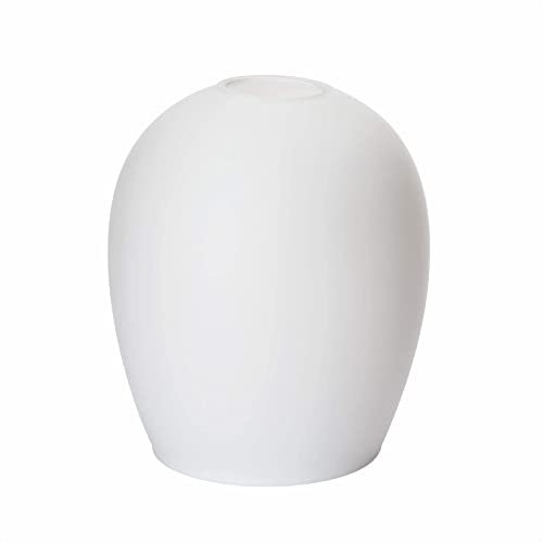 Abat-jour en verre de rechange en forme de tulipe Blanc Dimensions du trou E14 Ø 30 mm