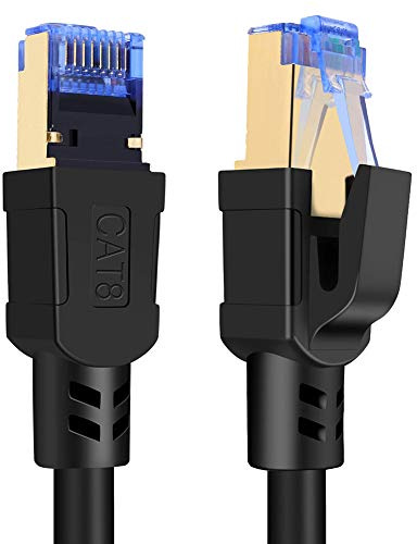 SEPWIK CAT8 Ethernet Cable 40Gbps 2000Mhz High Speed Gigabit SFTP LAN Network Internet Cables RJ45 Gold Plated Connector for Switch Router Modem Gaming Xbox Smart Home