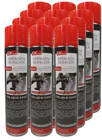 SDV Chemie Bremsenreiniger Spray 12x 660 ml Power Brake Cleaner 360° Ventil Teilereiniger