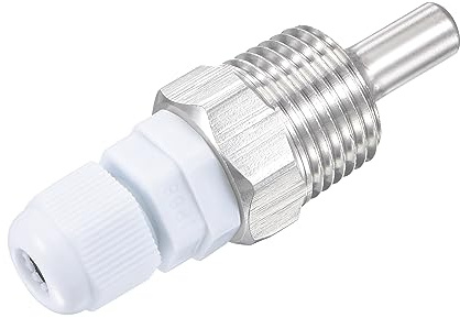 sourcing map 8mm Diamètre G1/2 Puits Thermométrique Sans Soudure | Acier Inoxydable 201, 30mm Longueur pour Bière Fermenteur