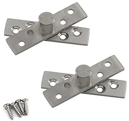 Cerniera a perno per porta, in acciaio inox, 75 mm, 2 pezzi