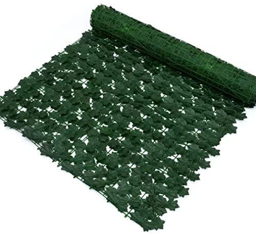 Künstliche Efeu Hecke Sichtschutz Sichtschutzwand Landschaftsbau Gartenzaun Balkonschirm Grün Kunststoff Garten Sichtschutzzaun HXJDP221129(Color:,Size:100x300cm)