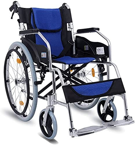AAPIE Rollstuhl transportieren Faltbarer Rollstuhl aus Aluminiumlegierung Manueller Faltrollstuhl Ultraleichter älterer tragbarer Reisebehinderter älterer Trolley-Roller Rollstühle für Erwachsene