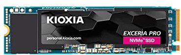 Kioxia Exceria PRO 1 TB Disco SSD 7300MB/S NVMe PCIe 4.0 M.2 Gen4 Nero