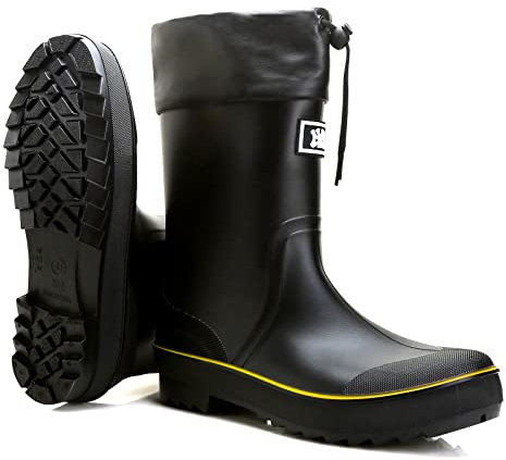 Foinledr Bottes Caoutchouc Homme - Botte de Pluie et Jardin Rain Boots pour Jardinage