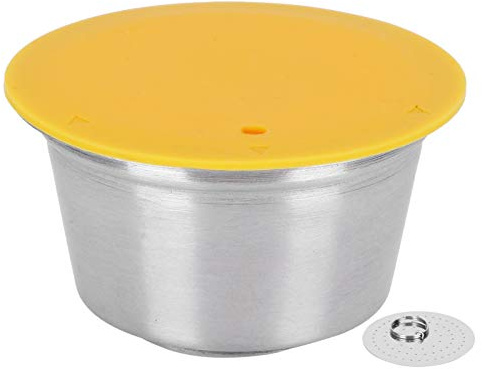 Capsule de rechange Filtre à café rechargeable En acier inoxydable Pour Jaune