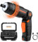 DOVAMAN DES01A Electric Screwdriver, 4V MAX Cordless Screwdriver w/ 31 Bits, 3-Position Handle, 2000mAh Battery, 6 Torque, LED & Flashlight, USB Rechargeable, Power Screwdriver w/Accessories Case