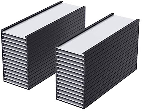 Knadgbft 30 Stück C-Kanal-Magnetetikettenhalter, Schwarzer Etikettenhalter 1 X 3 mit Magneten, Magnetische Namensschilder, Werkzeugkastenetiketten für Metall-Whiteboard