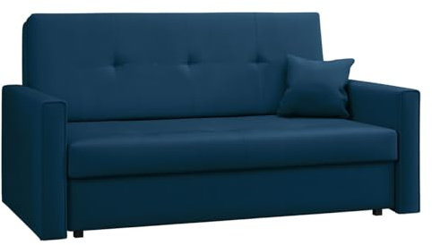 Mirjan24 Sofa Viva Bis III mit Schlaffunktion, Bettsofa, 3 Sitzer Polstersofa mit Bettkasten inkl. Kissen, Sofagarnitur, Schlafsofa Farbauswahl, Wohnlandschaft (Manila 26)