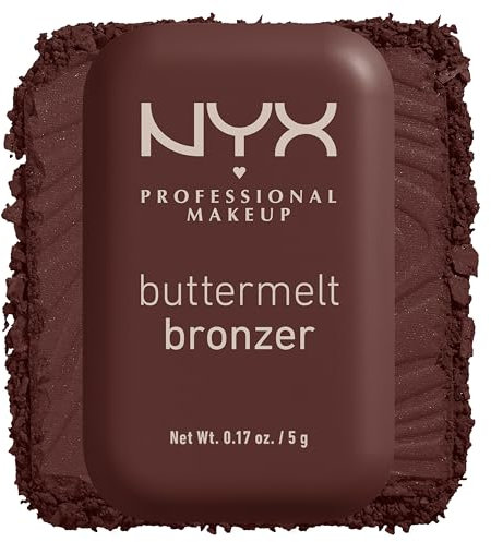 NYX Professional Makeup Buttermelt Bronze Bronzer für Gesicht und Körper, Mit Shea Butter, Mandelbutter & Mangobutter, Für eine sonnengeküsste Bräune, Farbe: Butta Than U, 1 x 5 g
