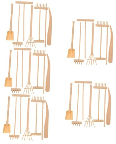 BESPORTBLE 5ensembles Râteaux pour Jardin Zen Outils De Et Accessoires De Décoration pour Comprenant Râteaux Jaunes Et Râteau à Quatre Doigts