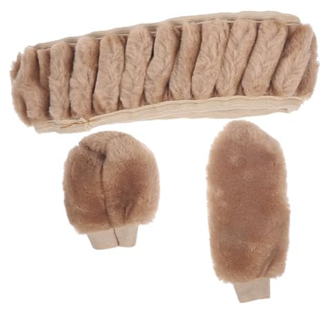 Gatuida Lenkradbezug Für Winter Warmer Schalthebelbezug Und Handbremsenbezug Auto Flauschig Und Robust Schützt Innenraum Vor Abnutzung