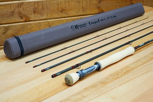 Kingfisher Fly Fishing Blackfoot Streamer Fliegenrute, 4 Stück, mit extra Spitze und Reiseschlauch (22,9 cm, 6 W, 4 Stück)