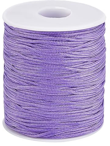 PH PandaHall 91,4m lila Nylonschnur, 1.5mm Windspiel Schnur Ersatz Geflochtene Hebejalousie-Schnur für Armbänder, Jalousien, Gartenpflanzen, DIY-Kunsthandwerk