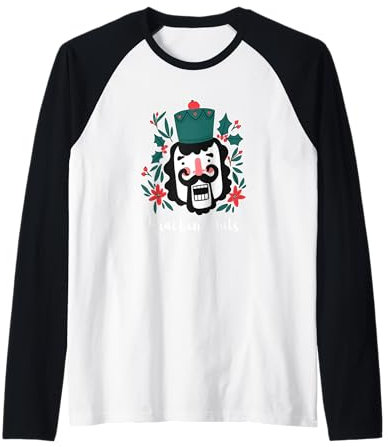 Casse-noisette de Noël, noix craquelées Manche Raglan