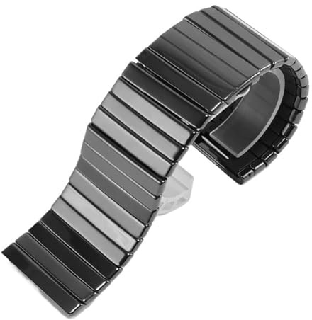 RTRCAGAKM Ersatzarmband aus Keramik, passend for Rado, passend for die for DIAMASTER-Serie, schwarze Uhrenkette, Herren-Uhrenarmband, 27 mm, 35 mm
