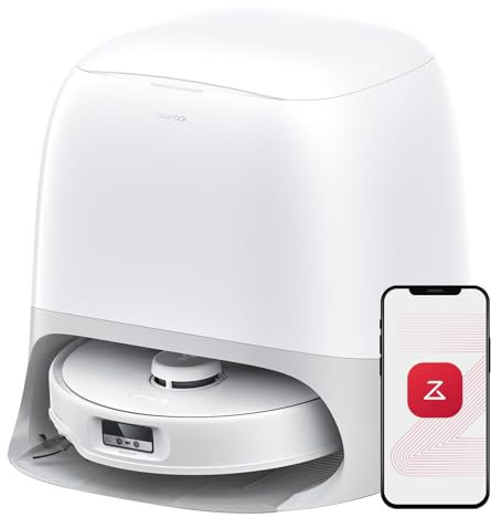 roborock Qrevo Curv Robot Vacuum Cleaner with Mop, 18,500 Pa, Zero-Tangling, FlexiArm, AdaptiLift Chassis, Liftable Brush&Mops, 75°C Hot Water Mop Washing, Intelligent Dirt Detection&Voice Assistant