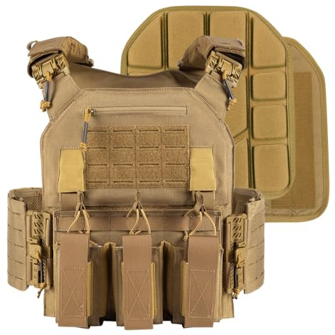 VOTAGOO GEAR Taktische Weste, Schnellverschluss, leichte Airsoft-Weste, verstellbare Gewichtsweste für Outdoor-Jagdtraining