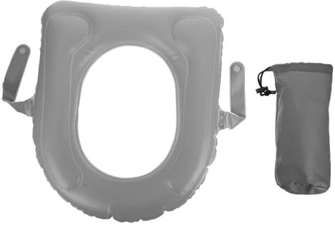 KOMBIUDA Toilettensitzkissen Aufblasbar PVC-Material Mit Saugnapf Einfache Installation Für Senioren Stabil Und Sicher Tragbar Badezimmer-Accessoire
