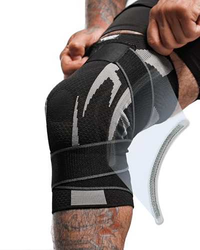 Anaconda Fightwear Stabilizer Knee Brace (Medium) - Compression Support Sleeve with Spring Stabilizers for Shock Absorption & Joint Health - Fits Left or Right Leg - Ideal for Athletes, Men and Women