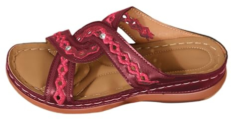 Zapatos ortopédicos para mujer, espolón calcáneo, pantuflas para mujer, con plantilla de piel, zapatos de verano, bohemios, sandalias de un solo año, transpirables, sandalias de ocio, sandalias de
