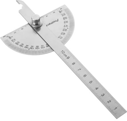 ETHZZLE de Medición de Ángulos para Carpintería Herramienta de de Ángulos Transportador de Metal Precisión Alta Compacto 1