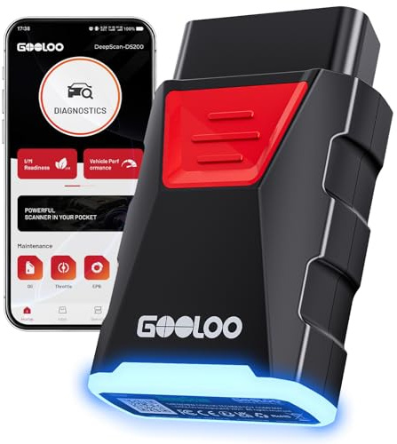 GOOLOO DS200 OBD2 Scanner, Bi-Directional Control Diagnostic Tools | Full OBD2 Functions with AI Assitant Guides for Common Cars(Golf/Puma/Sportage & etc), 8 maintenance Service, DIY friendly