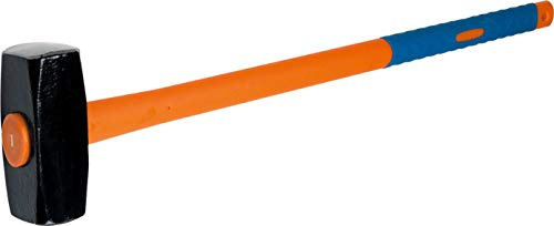 maza cuadrada - herramienta de 4 kg con mango de fibra, ideal para trabajos de construcción y jardinería, resistente y duradera.