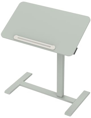 TopJob AnyDesk Nest Pro Sit Standing Desk, Portable Folding Stand Desk with Hidden Wheels, Computer Workstations, Home Use, Couch Side Table, Bedside Table, Kitchen Prep Table, Cordless (Mint)